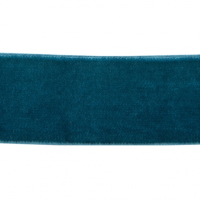 Лента бархатная нейлон, шир.25 мм, (упак. 45,7м), цв.65-изумруд - купить в Иркутске. Цена: 991.10 руб.