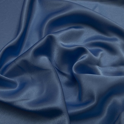 Поли креп-сатин 16-4132, 125 (+/-5) гр/м2, шир.150см, цвет голубой - купить в Иркутске. Цена 155.57 руб.