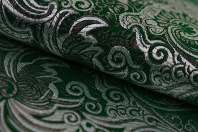 Ткань костюмная жаккард, 135 гр/м2, шир.150см, цвет зелёный№4 - купить в Иркутске. Цена 441.94 руб.