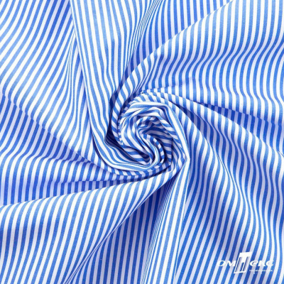 Ткань сорочечная Полоска Кенди, 115 г/м2, 58% пэ,42% хл, шир.150 см, цв.3-синий, (арт.110) - купить в Иркутске. Цена 306.69 руб.