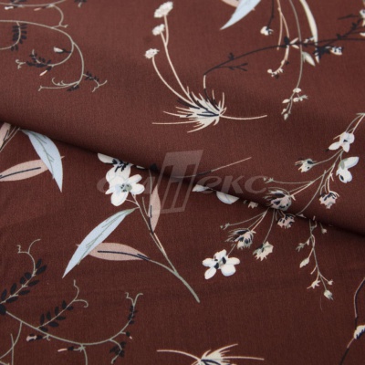 Плательная ткань "Фламенко" 2.2, 80 гр/м2, шир.150 см, принт растительный - купить в Иркутске. Цена 239.03 руб.
