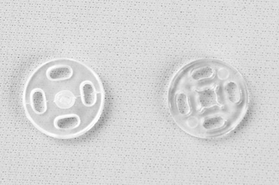 Кнопки пришивные пластиковые 11,5 мм, блистер 24шт, цв.-прозрачные - купить в Иркутске. Цена: 59.44 руб.