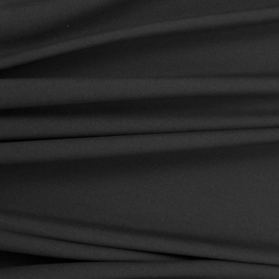 Костюмная ткань с вискозой "Рошель", 250 гр/м2, шир.150см, цвет чёрный - купить в Иркутске. Цена 438.12 руб.